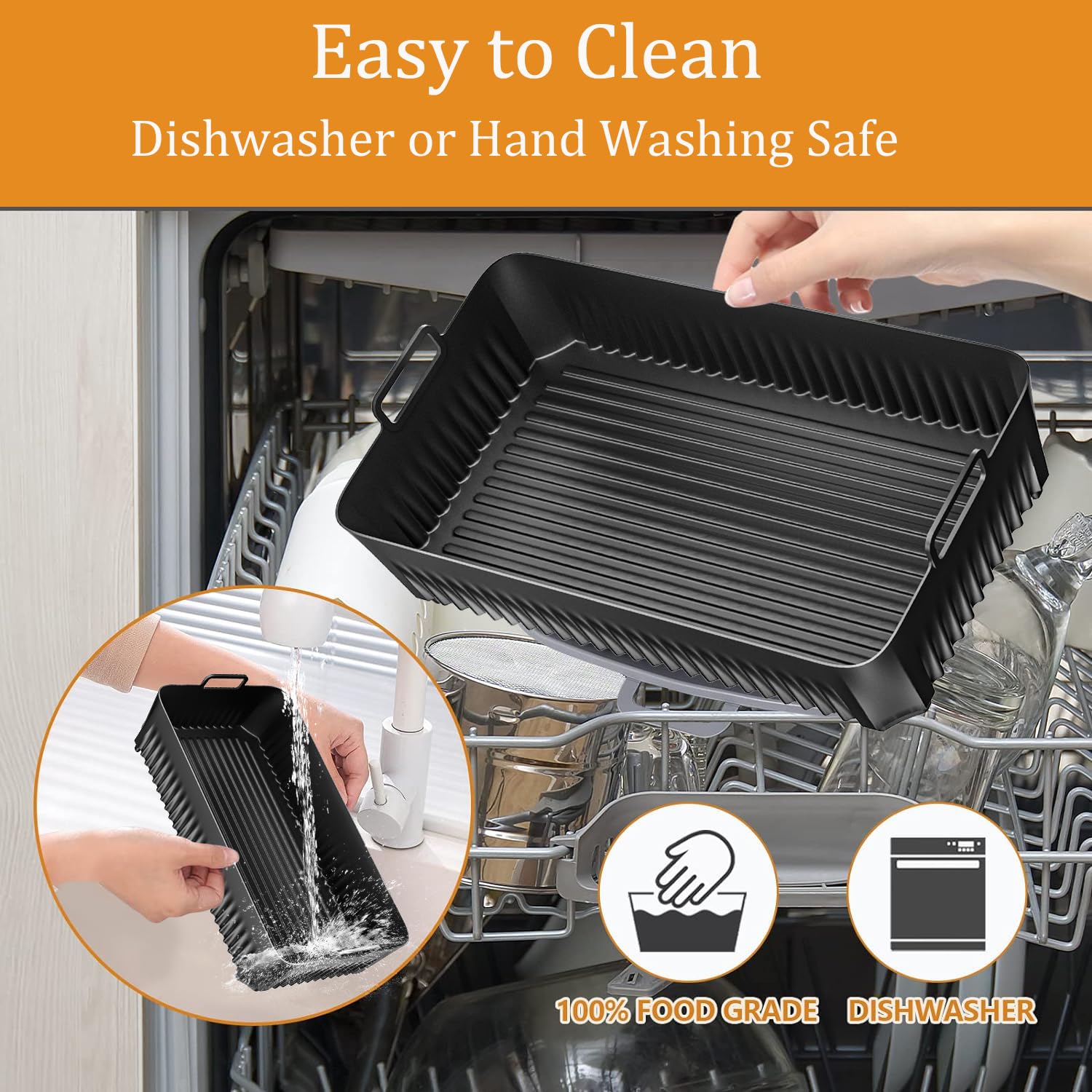 Ninja Foodi Flex 10.4L AF500EU & Max AF500EU Silicone Air Fryer Accessories Set - Non-Stick Baking Molds for Healthy Cooking - Perfect for Roasting, Baking, and Meal Prep in Air Fryers