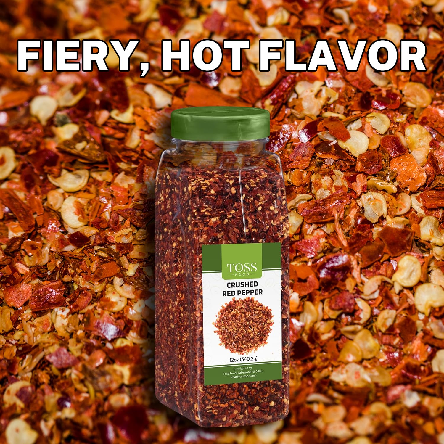 Premium Crushed Red Pepper Flakes - 12oz Bulk Spice for Pizza, Pasta & Seafood | Hot Chili Flakes for Cooking, Chowder & Seasoning | Perfect for Italian Dishes, Soups & Grilled Meats