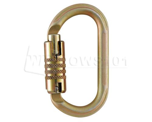 Petzl Oxan Carabiner with Triact Lock - High-Strength Steel Carabiner for Climbing & Rescue - NFPA, ANSI, CSA Certified (27kN) - Ideal for Rock Climbing, Mountaineering, and Industrial Safety Use