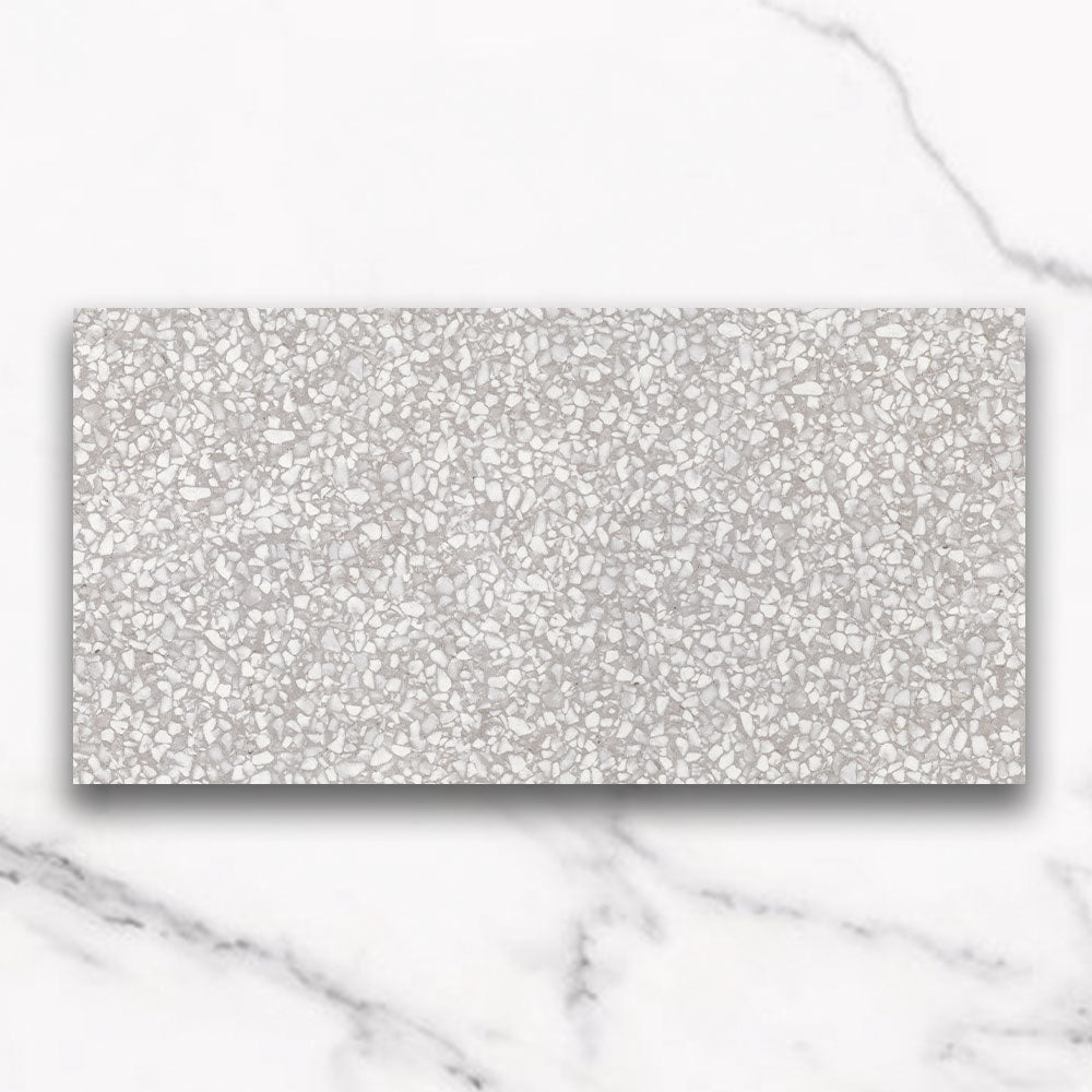Milano Grey 300x600mm Matte Terrazzo Porcelain Tile - Premium Flooring & Wall Tiles for Bathroom, Kitchen, and Commercial Spaces