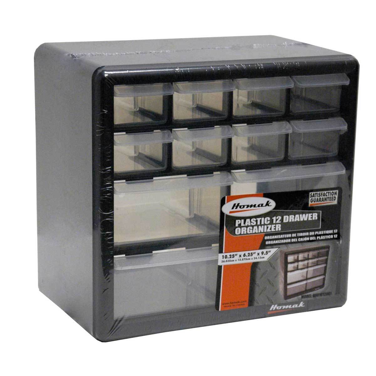 Homak 12-Drawer Parts Organizer - Heavy Duty Storage for Tools, Hardware & DIY Supplies | Perfect for Garage, Workshop & Home Organization