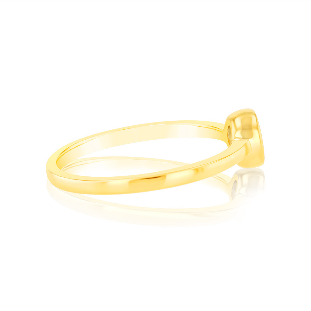 1/10 Carat Diamond Engagement Ring in 9K Yellow Gold - Perfect for Proposals, Anniversaries & Romantic Gifts