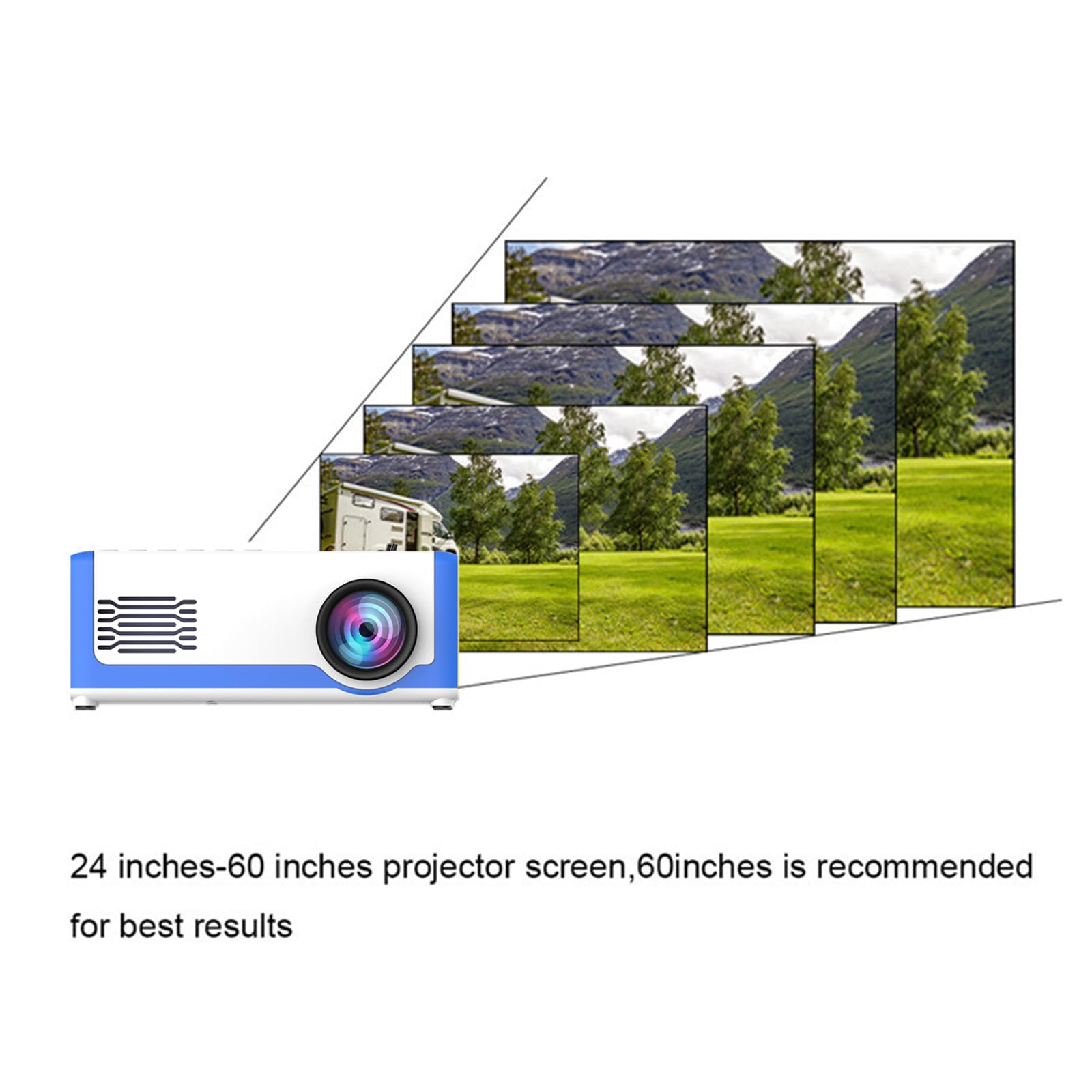 RYMMKOP Mini Projector - Portable HD LED Projector for Home Theater, Outdoor Movies & Kids Cartoons | HDMI & USB Connectivity | Perfect for Family Movie Nights, Birthday Gifts & Camping Entertainment