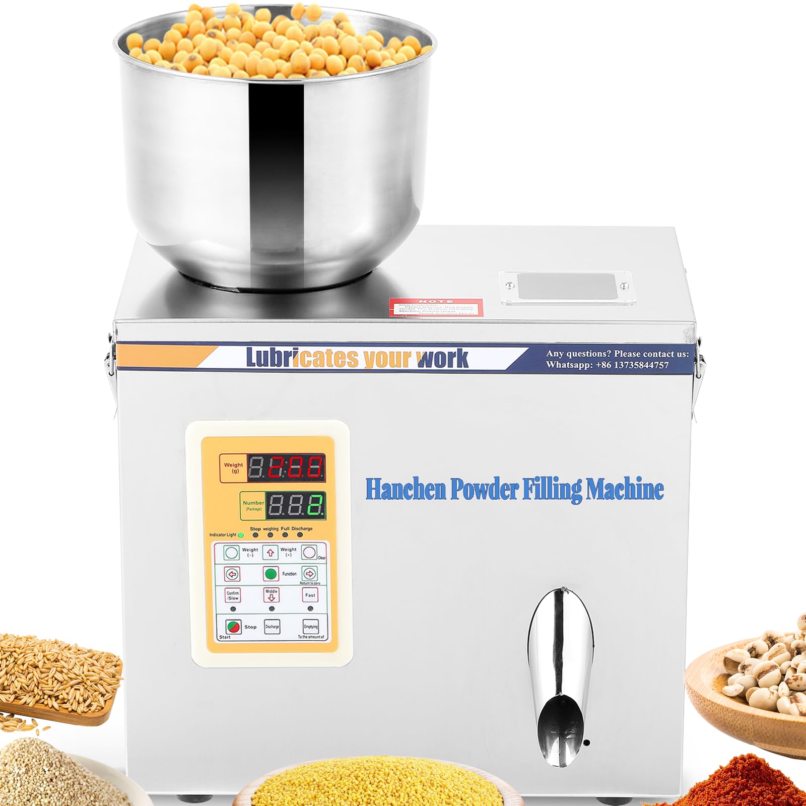 Automatic 1-20g Powder Filling Machine for Tea, Seeds, Grains & Glitters - Electric Foot Pedal Operated 110V Filler | Perfect for Home, Cafe & Small Business Packaging Needs