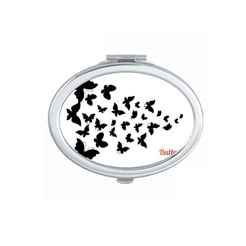 DIYthinker Dark Color Butterfly Mirror - Portable Folding Double-Sided Makeup Mirror for Travel, Home Vanity & Professional Makeup Artists