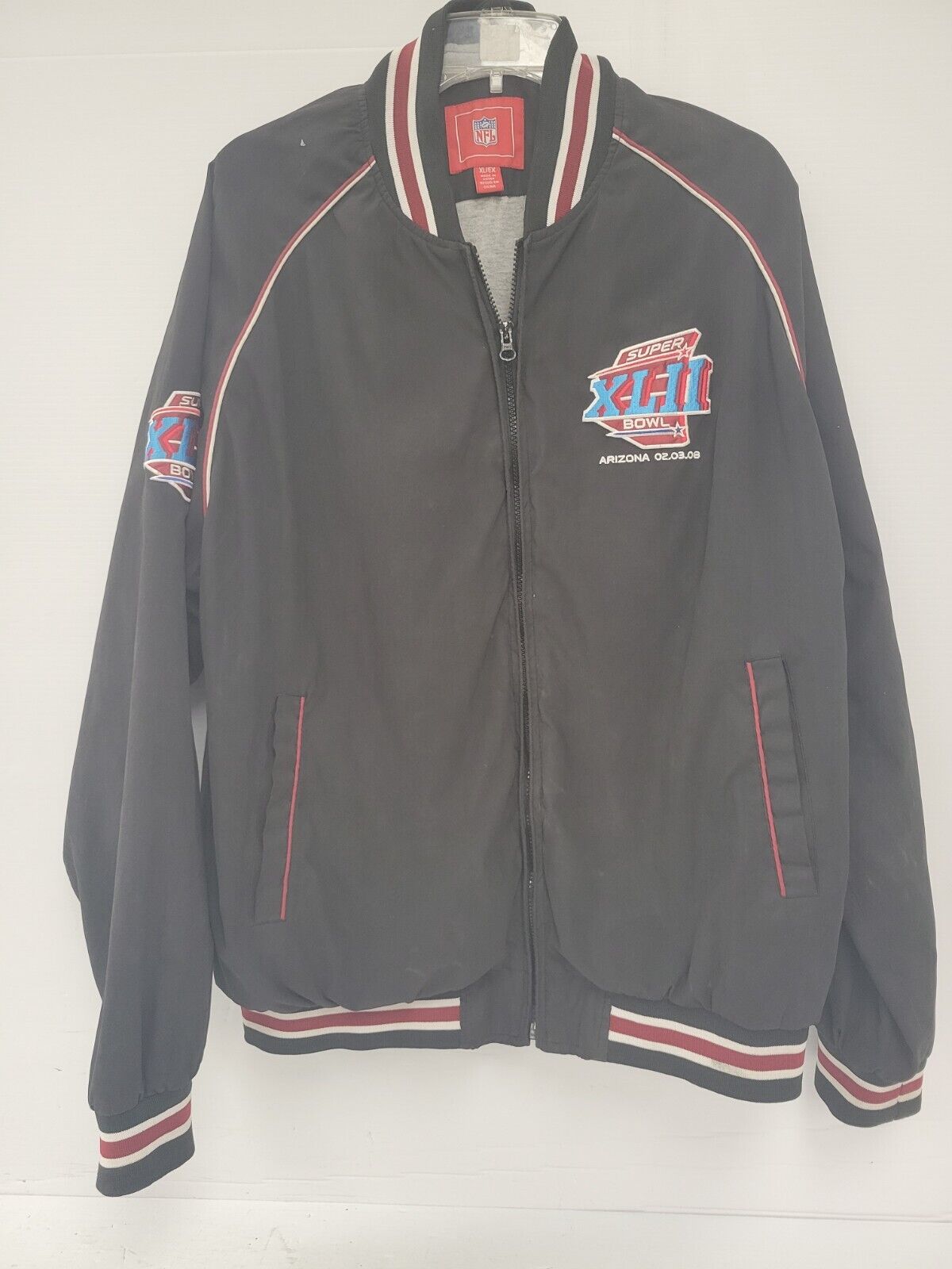 NFL Superbowl XLII Jacket for Men - Size XL - Officially Licensed Football Fan Gear for Game Day & Outdoor Activities