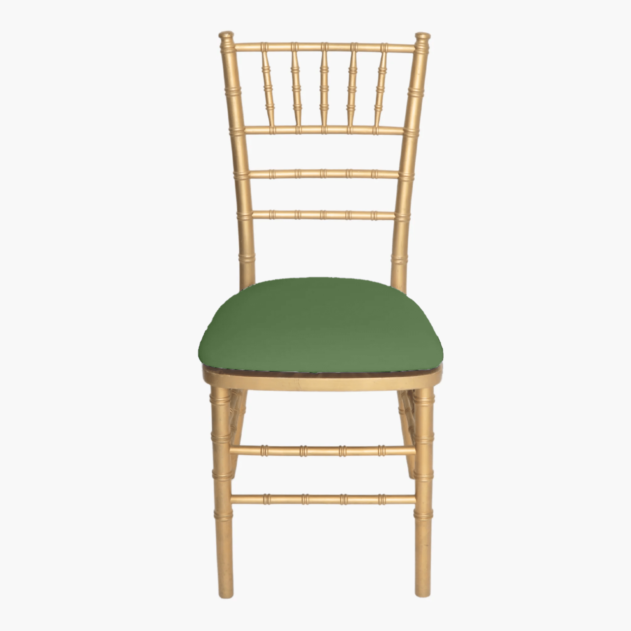 5-Pack Spandex Chiavari Chair Seat Covers - Willow Green - Stretchable & Durable for Weddings, Banquets, and Events