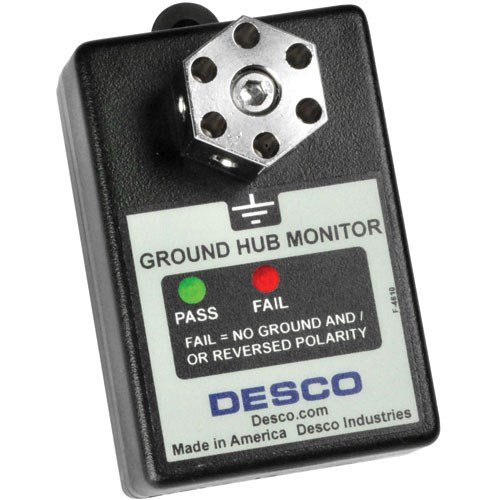 Desco 19219 Static Grounding Hub Monitor - ESD Safe for Electronics Workbench, Lab & Manufacturing | Reliable Static Control for Sensitive Equipment