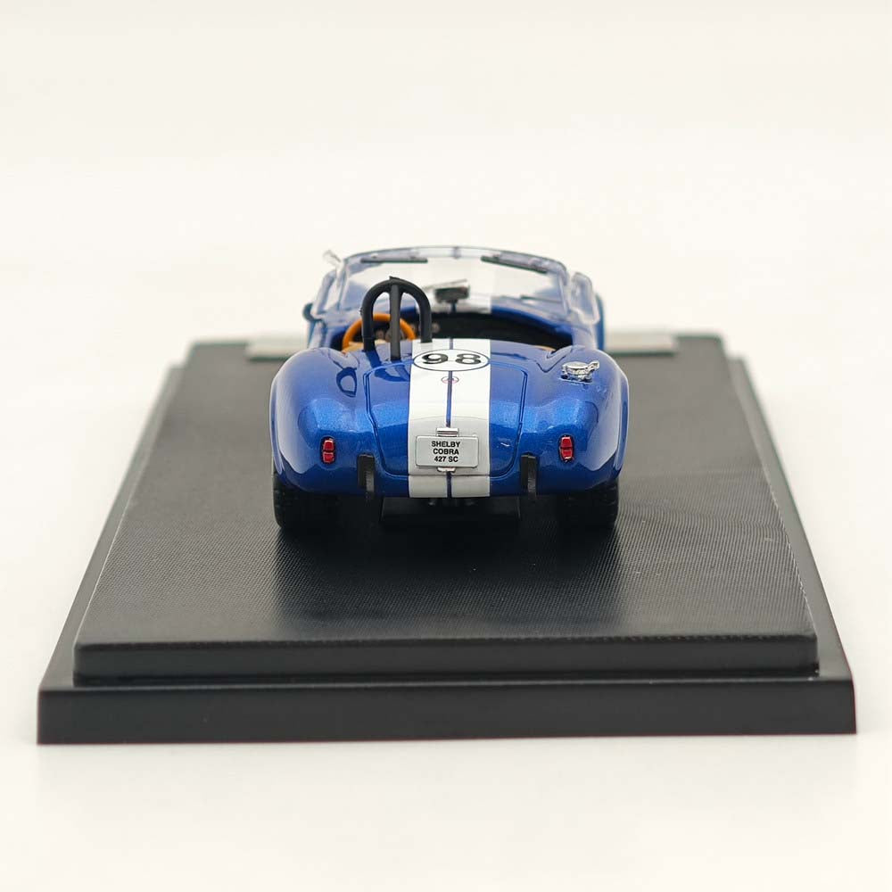 1/64 Scale Ford Shelby Cobra 427 Blue Diecast Model Car - Collectible Alloy Replica with Power Cap | Perfect for Car Enthusiasts, Display Cases & Gift Giving