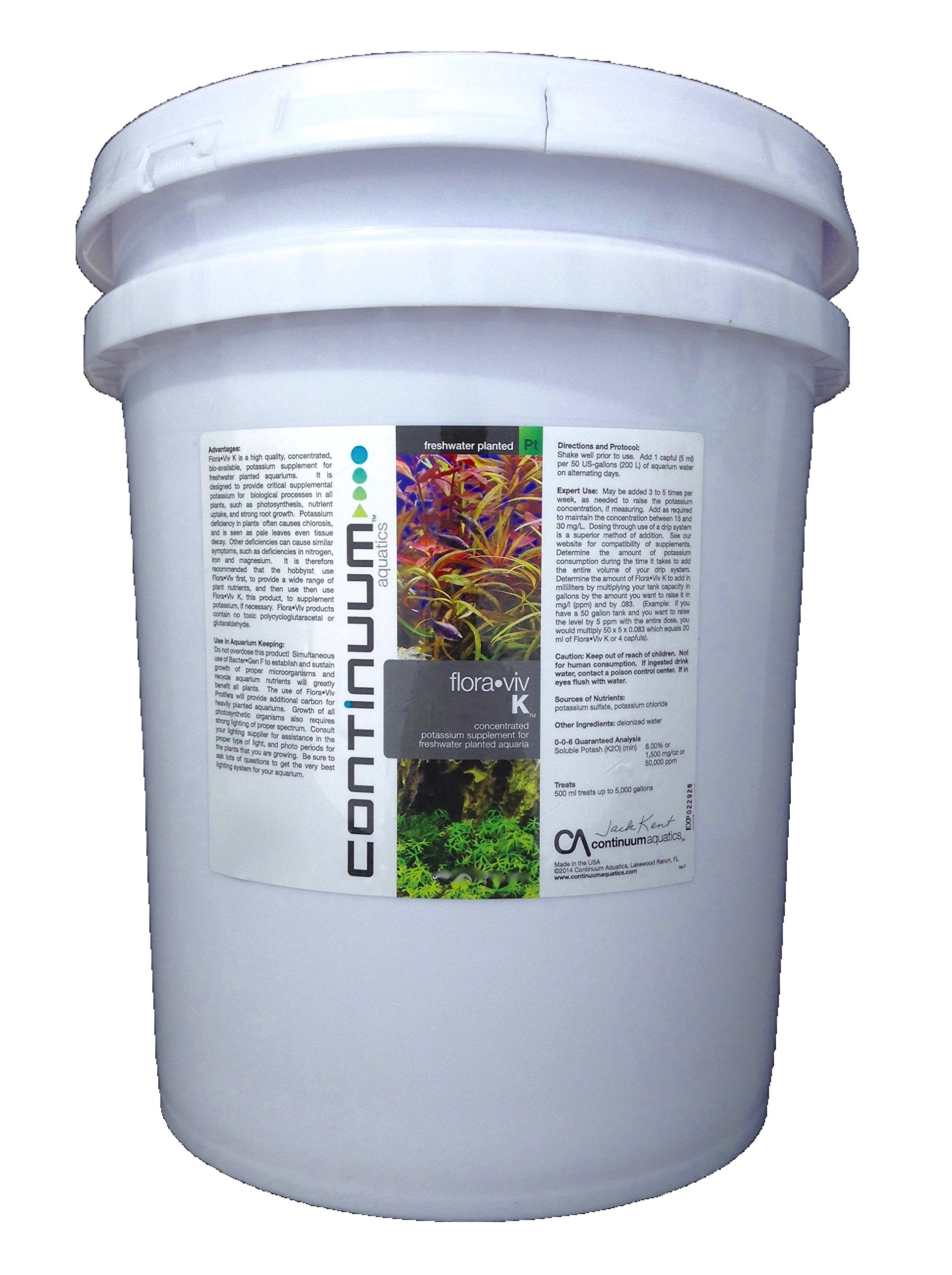 Continuum Aquatics Flora Viv K - Premium Concentrated Potassium Supplement for Freshwater Planted Aquariums | Enhances Plant Growth & Health | Ideal for Aquatic Gardens & Fish Tanks