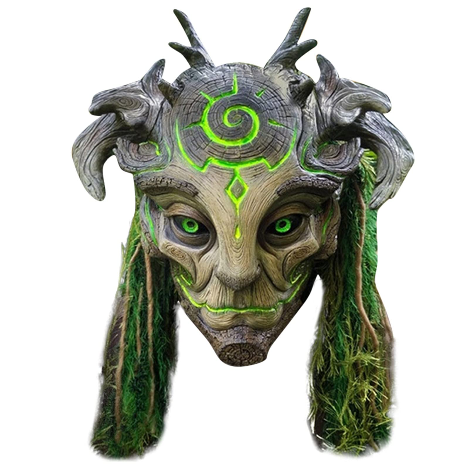 Forest Spirit Mask Helmet - Scary Halloween Cosplay Headgear, Creepy Masquerade Mask for Costume Parties & Anime Conventions - Perfect for Halloween, Cosplay Events & Themed Photoshoots