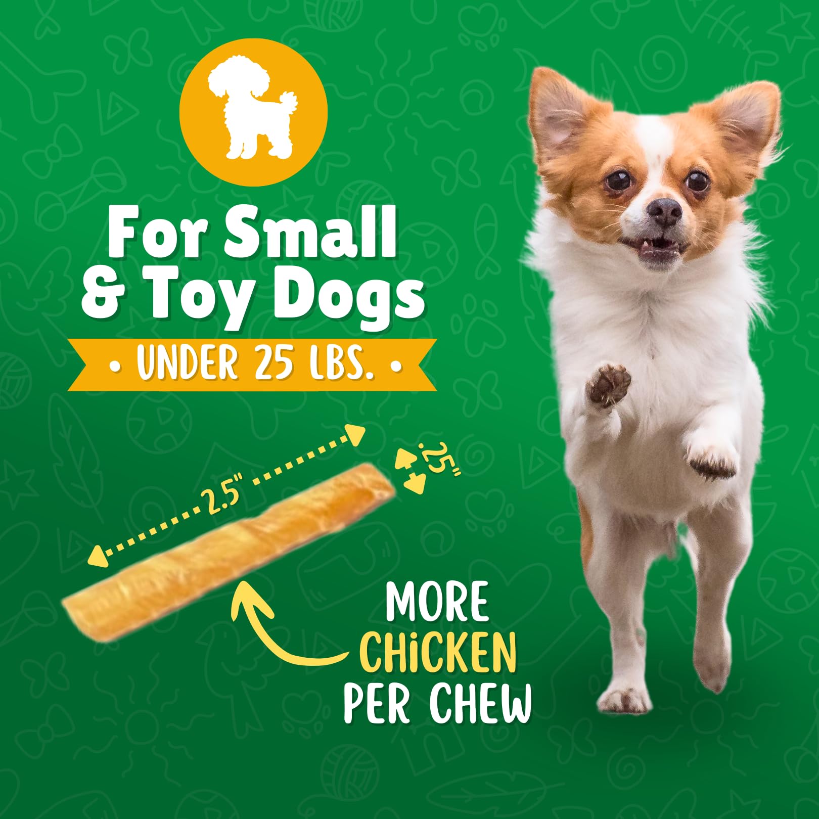 Premium Chicken Wrapped Rawhide Dog Chews - All Natural, Long-Lasting Dog Treats for Small & Toy Breeds - Made in USA, No Preservatives - 150 Count - Perfect for Training, Rewards & Dental Health