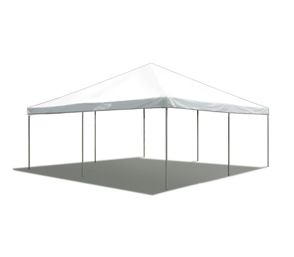 20'x20' White Polyethylene Party Tent with Storage Bag - Heavy Duty Frame Style for Weddings, Birthdays, Outdoor Events | Weather Resistant Canopy for Backyard Parties, Banquets & Workshops