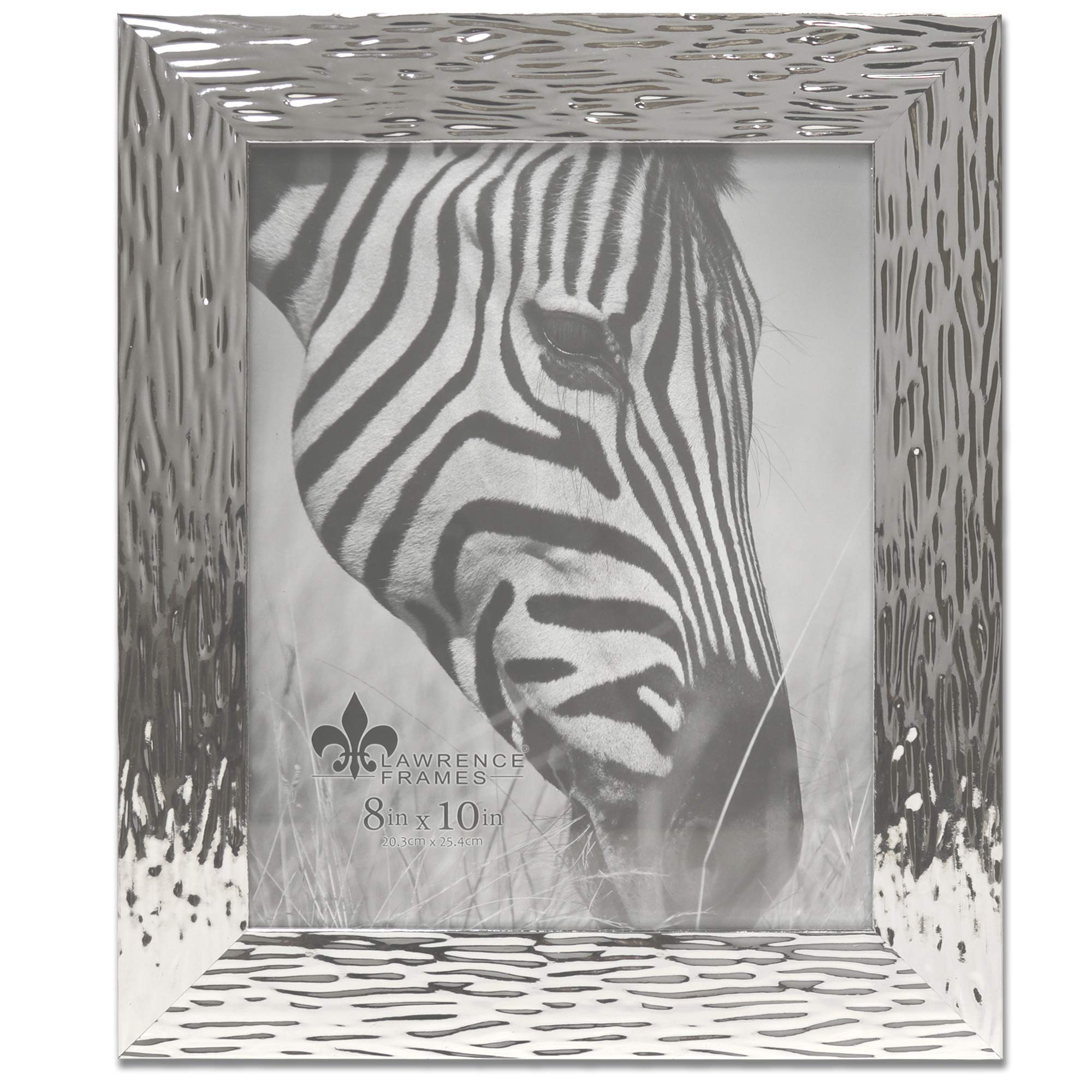 Lawrence Home 8x10 Silver Picture Frame - Elegant Photo Display for Wall, Tabletop, or Desk - Perfect for Family Photos, Artwork, and Home Decor