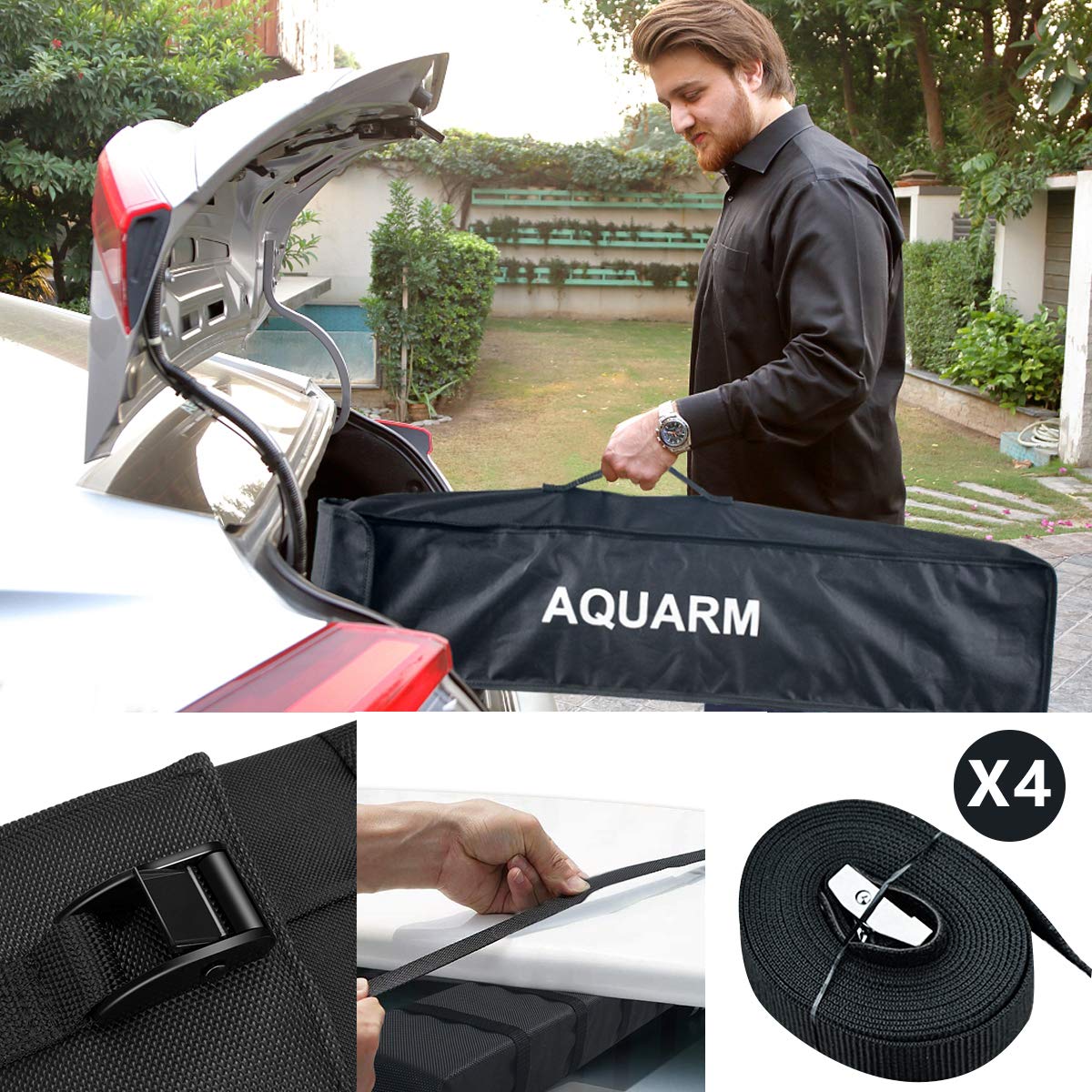 **Premium Kayak Canoe Seat with Anti-Skid Pad & Detachable Back Storage Bag – Universal Car Soft Roof Rack Pads for Canoe, Surfboard, Paddle Board, SUP – Perfect for Outdoor Adventures & Water Sports**