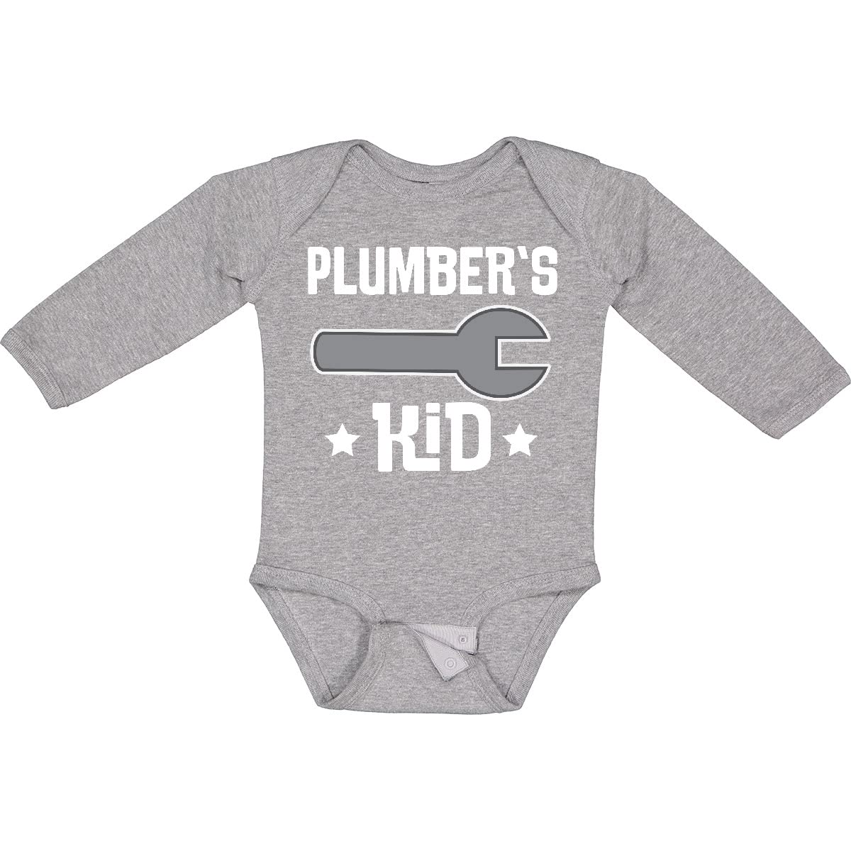 Inktastic Plumbers Kid Long Sleeve Creeper - Funny Baby Bodysuit for Plumbers & Construction Workers - Perfect for Work, Family Photos & DIY Projects