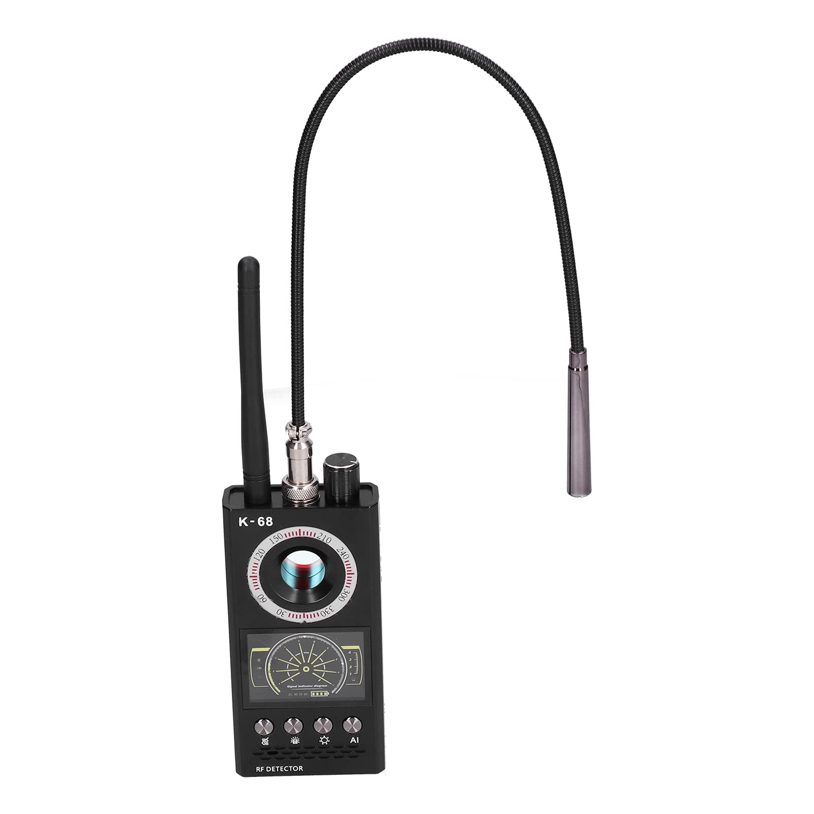 K68 RF Detector & Hidden Camera Finder - Anti Spy Bug Sweeper with GPS, Audio & Wireless Signal Detection for Home, Office & Travel Security