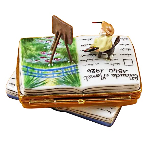Monet Book Limoges - Handmade French Porcelain Jewelry Box | Perfect Gift for Women, Brides & Collectors | Elegant Home Decor & Jewelry Storage
