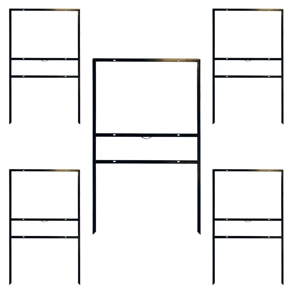 5-Pack 24x18 Real Estate Sign Frames - Heavy Duty Metal Sign Holders for 1 Rider - Perfect for Yard Signs, Open House Displays & Property Listings