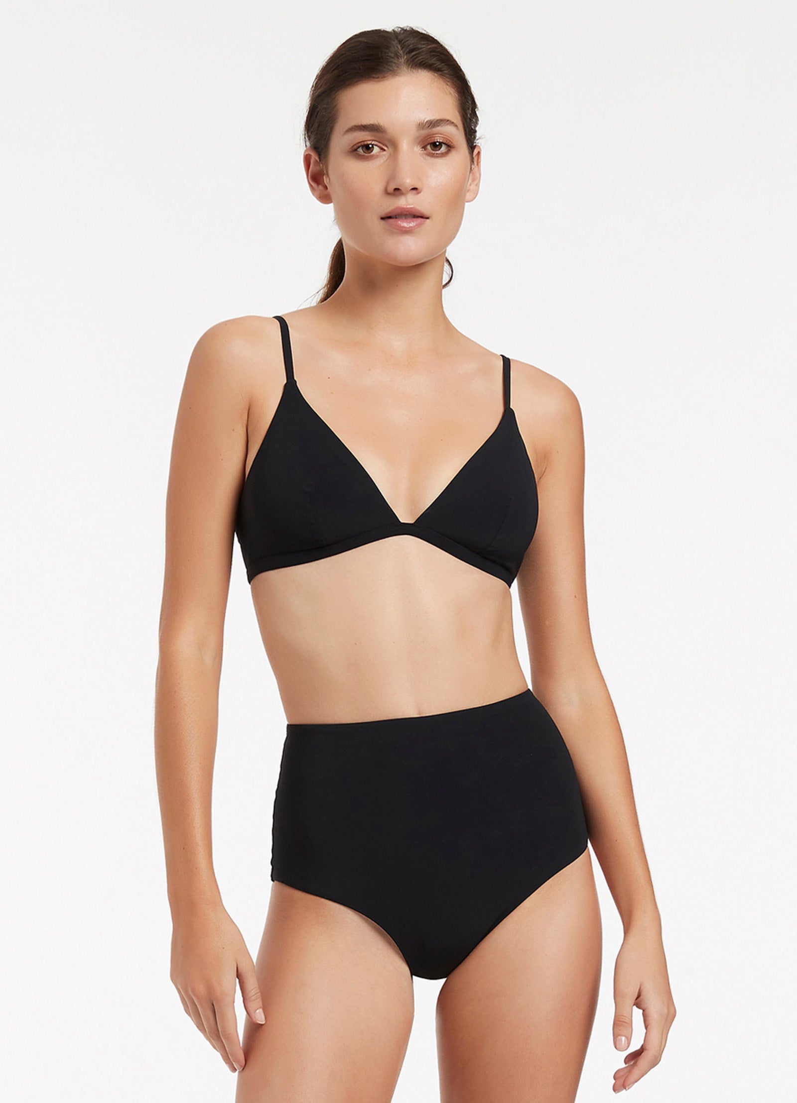 Jetset High Waisted Bikini Bottom - Black Swimwear for Women | Perfect for Beach Vacation, Pool Party & Summer Fashion