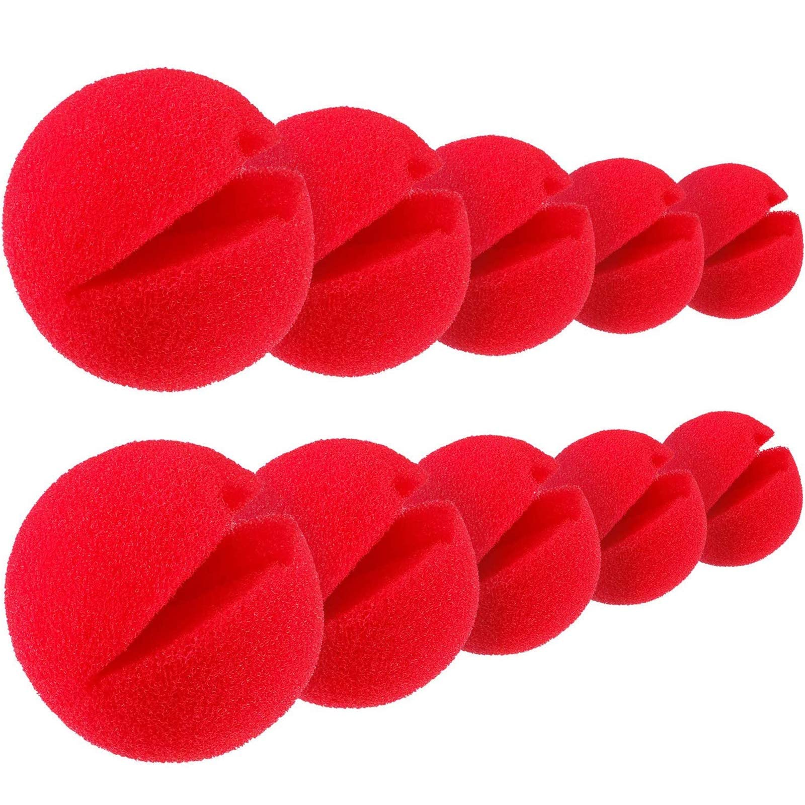 Meekoo 10/40 Pack Red Clown Nose - Soft Foam Sponge Nose for Halloween, Christmas Costumes, Cosplay & Comic Party Supplies - Perfect for Costume Parties, Dress-Up & Festive Celebrations