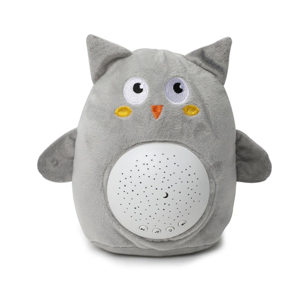**Houchu Owl Plush Toy - Soft Stuffed Animal with LED Star Projector & Music, Cute Baby Gift for Kids, Nursery Night Light & Comfort Pillow for Bedtime & Playtime**