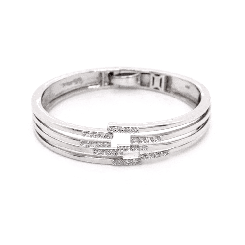 Fontaine Bangle - Elegant Gold-Plated Adjustable Bracelet for Women | Perfect for Parties, Weddings & Everyday Wear