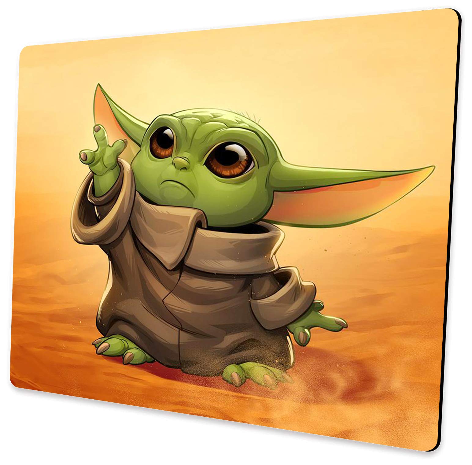 Baby Yoda Mouse Pad - Non-Slip Rubber Gaming & Office Desk Mat (9.5