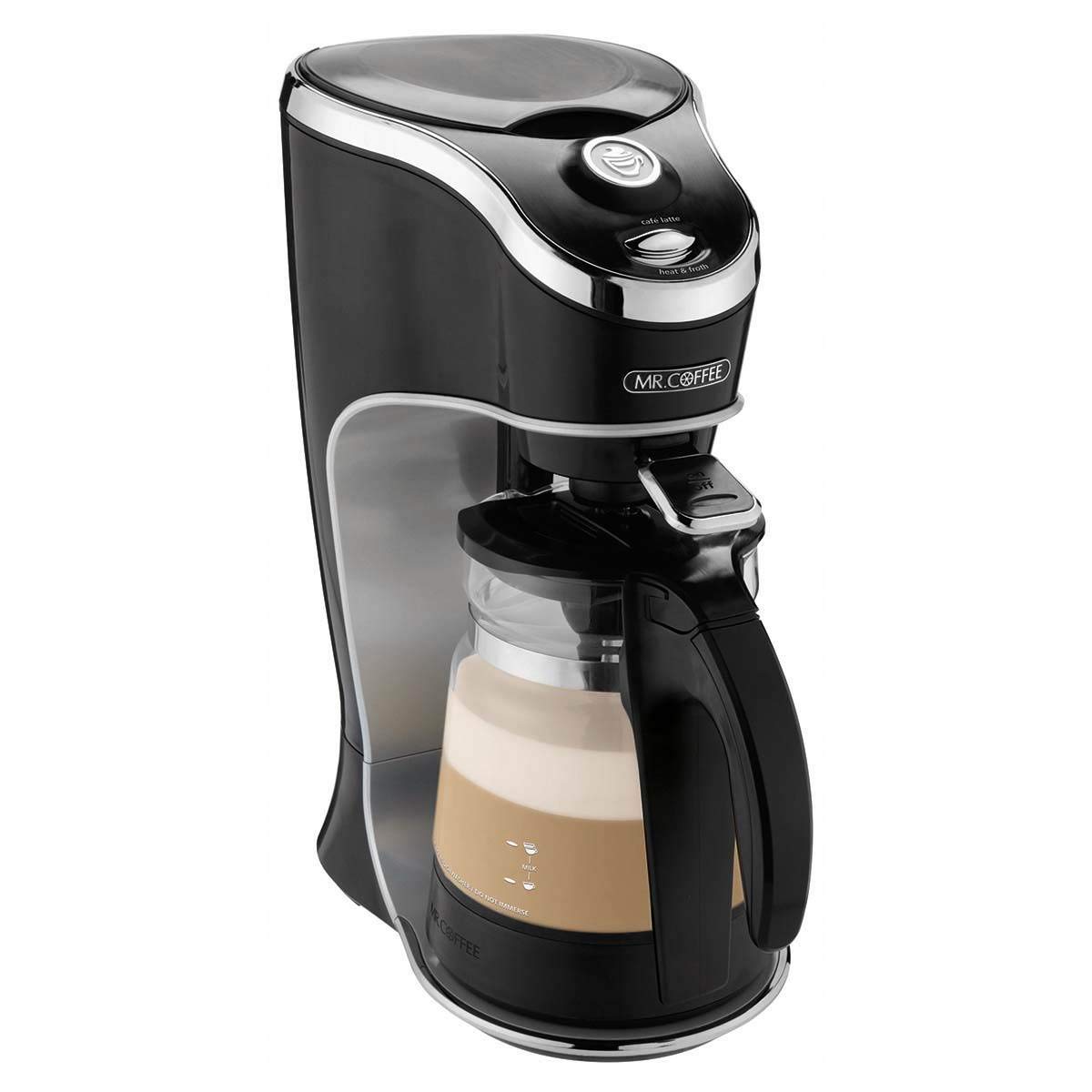 Mr. Coffee Cafe Latte Maker - 12 Cup Automatic Espresso and Cappuccino Machine with Milk Frother, Perfect for Home, Office, and Coffee Shops