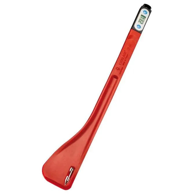 Exoglass Spatula with Built-in Thermometer - High Heat Resistant Cooking Utensil for Baking, Candy Making & Kitchen Use
