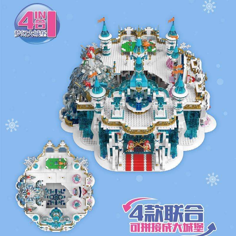 Mould King 11009 Crystal Falls Building Blocks Set - 3000+ Pieces, Creative Castle Model for Adults & Teens - Perfect for Home Decoration, Gift, and Stress Relief