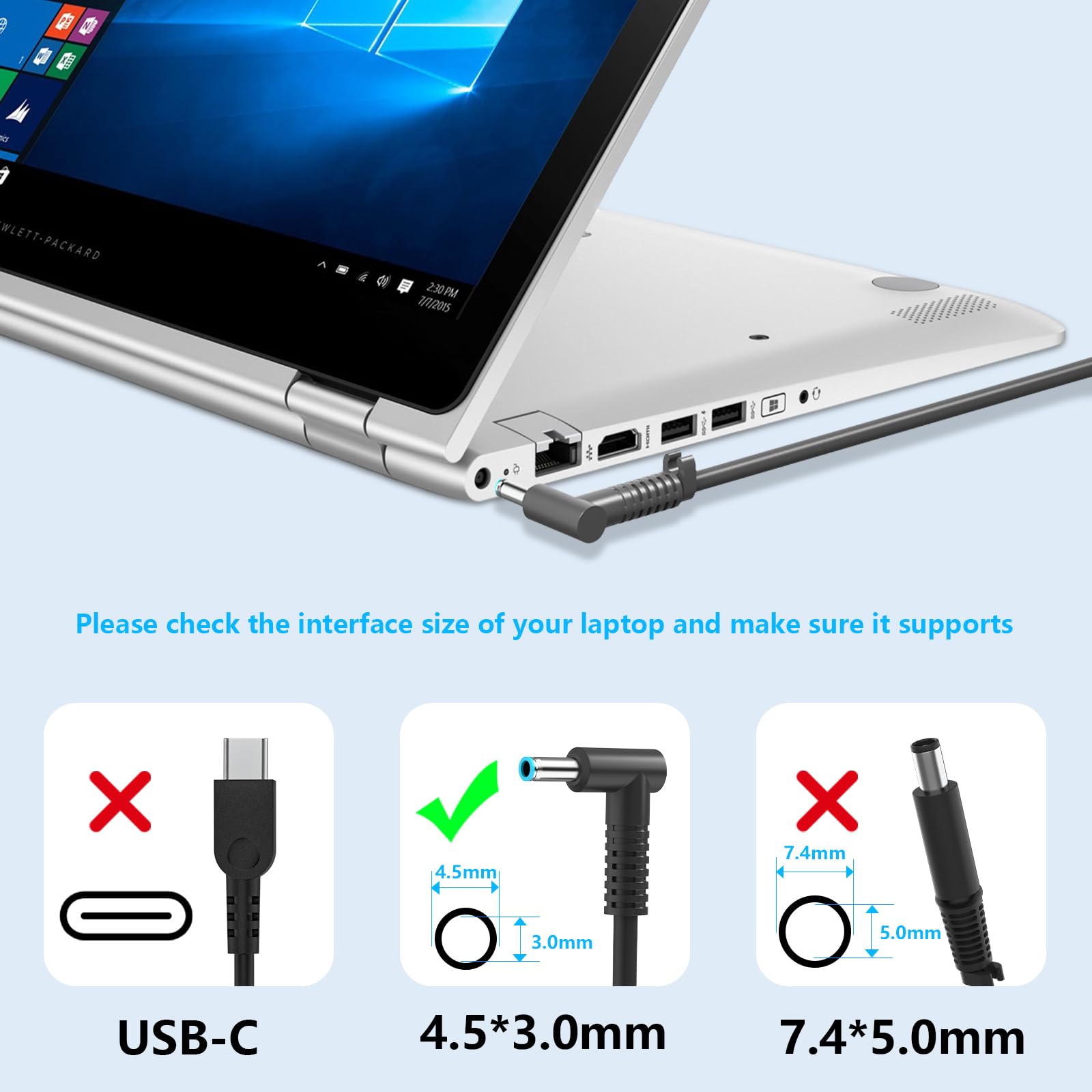 230W Laptop Charger M41303-001 Compatible with HP Omen 15 16 & Victus Gaming Laptop 16-r000 16-r0097nr ZBook Fury 16 G9 G10 M35733-001 - 19.5V 11.8A AC Power Adapter for Gaming, Work & Travel