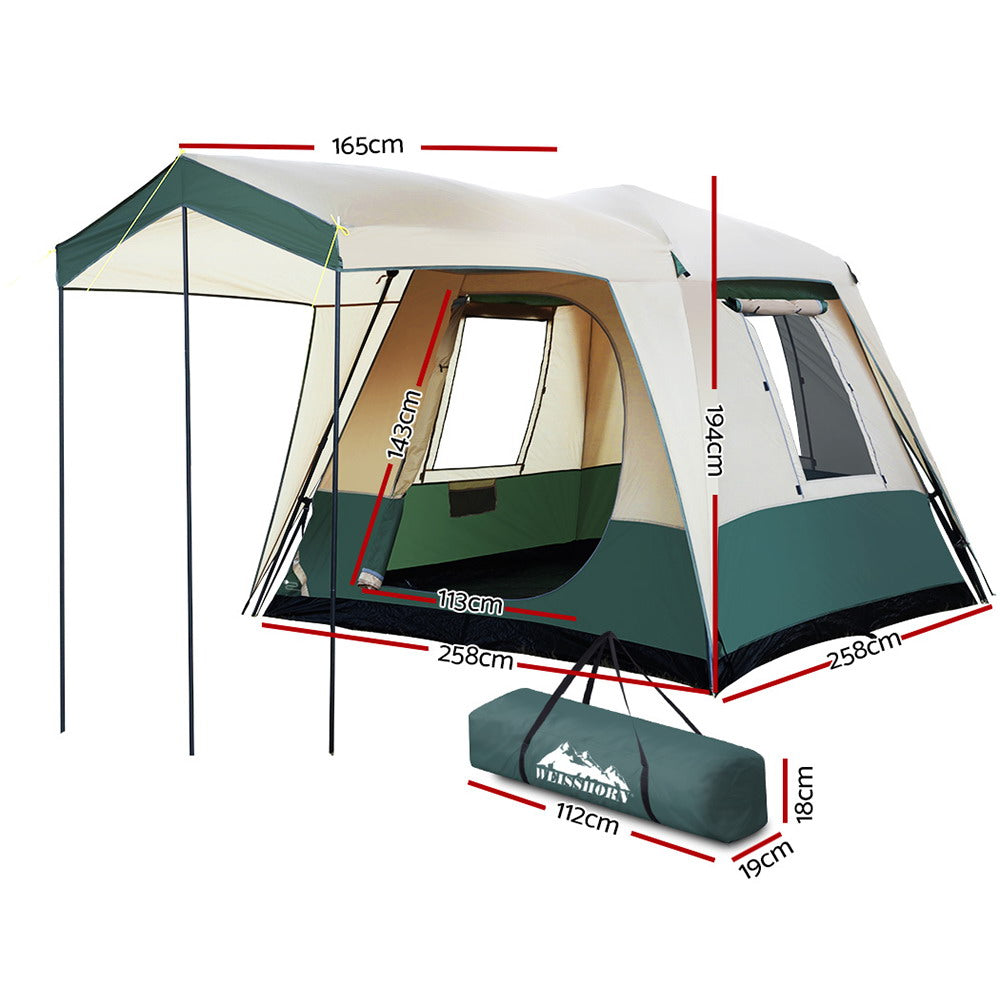 Weisshorn Instant Up 4 Person Pop Up Camping Tent - Lightweight Family Dome Tent for Hiking, Backpacking & Outdoor Adventures - Perfect for Camping Trips, Beach Days & Festivals