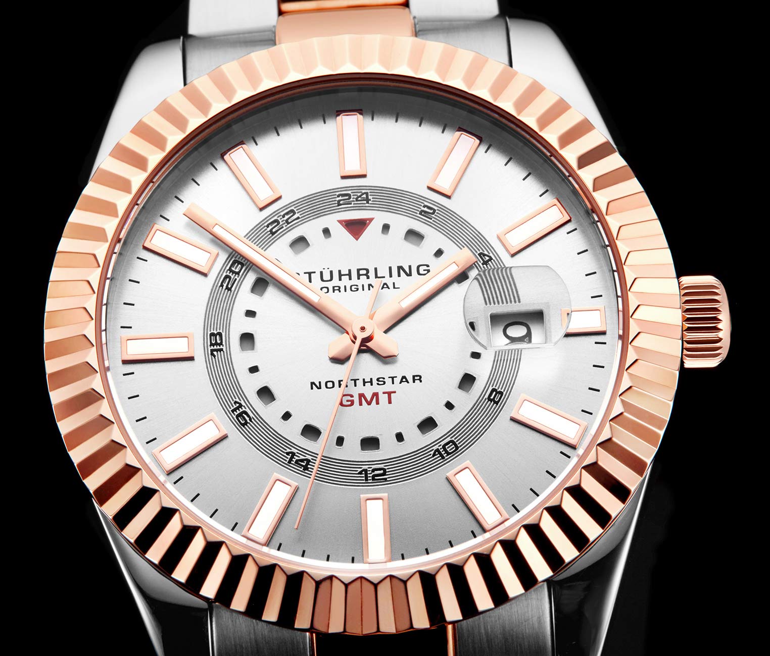 Northstar 892 GMT Quartz 42mm Classic Men's Watch - Stylish Analog Wristwatch for Travel, Business & Everyday Wear