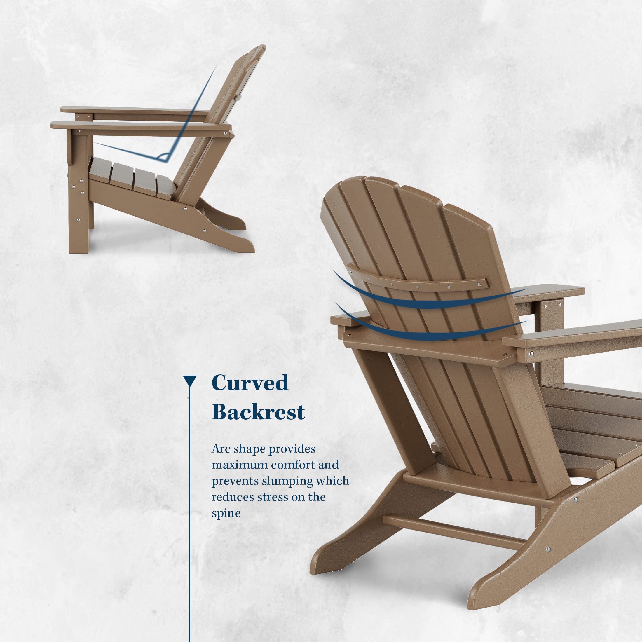 WestinTrends Dylan Outdoor Adirondack Chair with Side Table Set - Durable Black Patio Furniture for Garden, Deck, Poolside & Backyard Relaxation