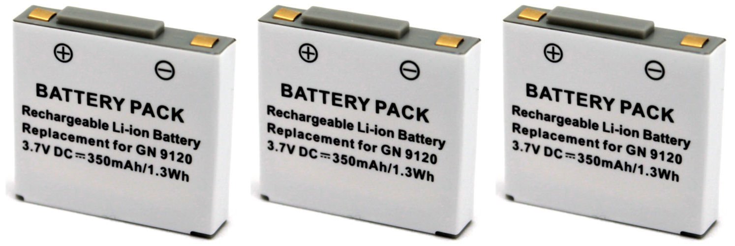Synergy Digital Wireless Headset Batteries - 3 Pack Li-Polymer 3.7V 340mAh Replacement for GN 9125 & GN 14151-01 Headsets | Long-Lasting Power for Office Calls, Customer Service & Remote Work