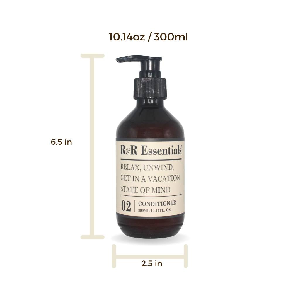 R&R Essentials Refillable Pump Bottles for Conditioner & Shampoo | Eco-Friendly, Leak-Proof Dispenser for Bathroom & Salon Use