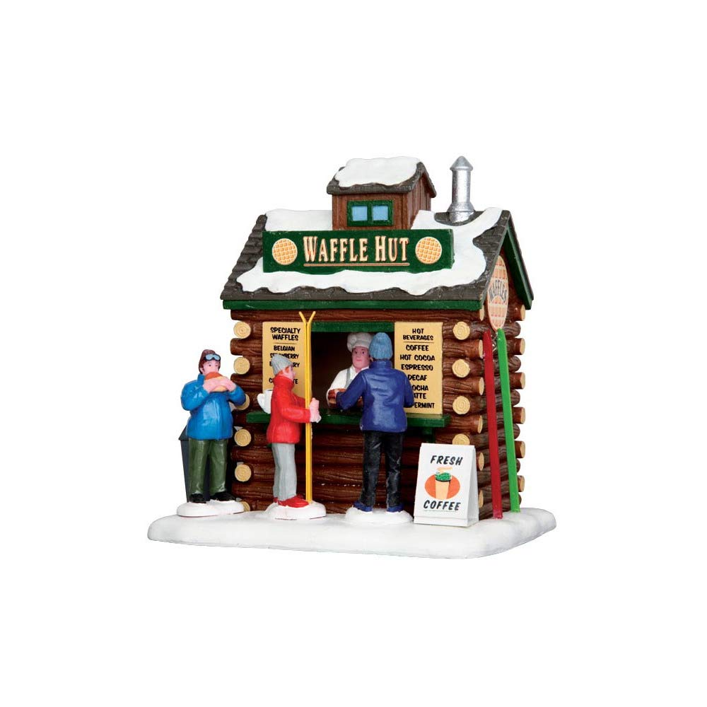 Lemax Waffle Hut #43074 - Miniature Christmas Village Collectible for Holiday Decor & Winter Village Displays - Perfect for Christmas Tree Scenes, Mantel Decorations & Tabletop Displays