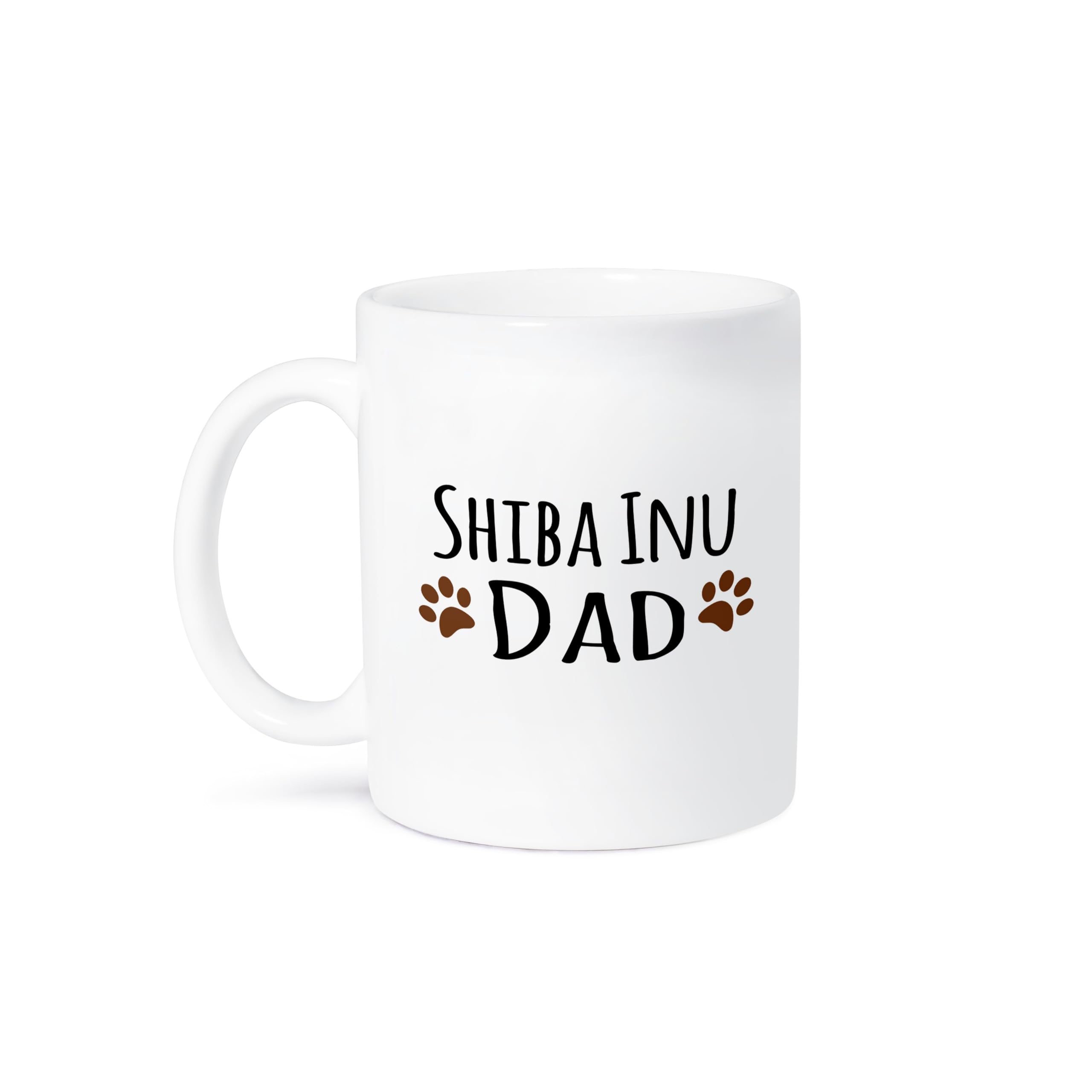 3D Rose Shiba Inu Dog Dad Coffee Mug - 11 oz Ceramic Cup for Tea, Hot Chocolate & Gifts - Perfect for Father's Day, Birthday & Office Use