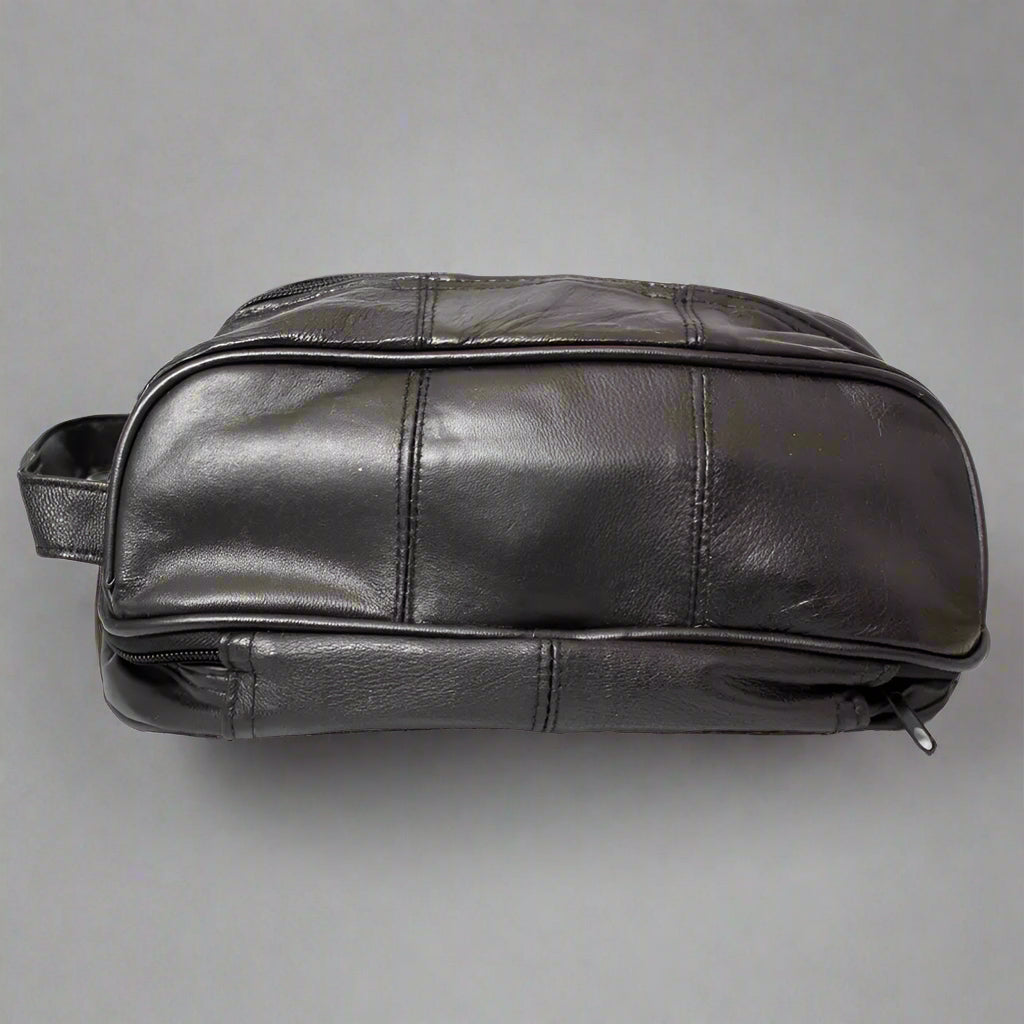 Premium Leather Toiletry Bag for Travel - Waterproof & Durable Cosmetic Organizer - Perfect for Men & Women Travel Accessories, Gym, Camping, and Business Trips