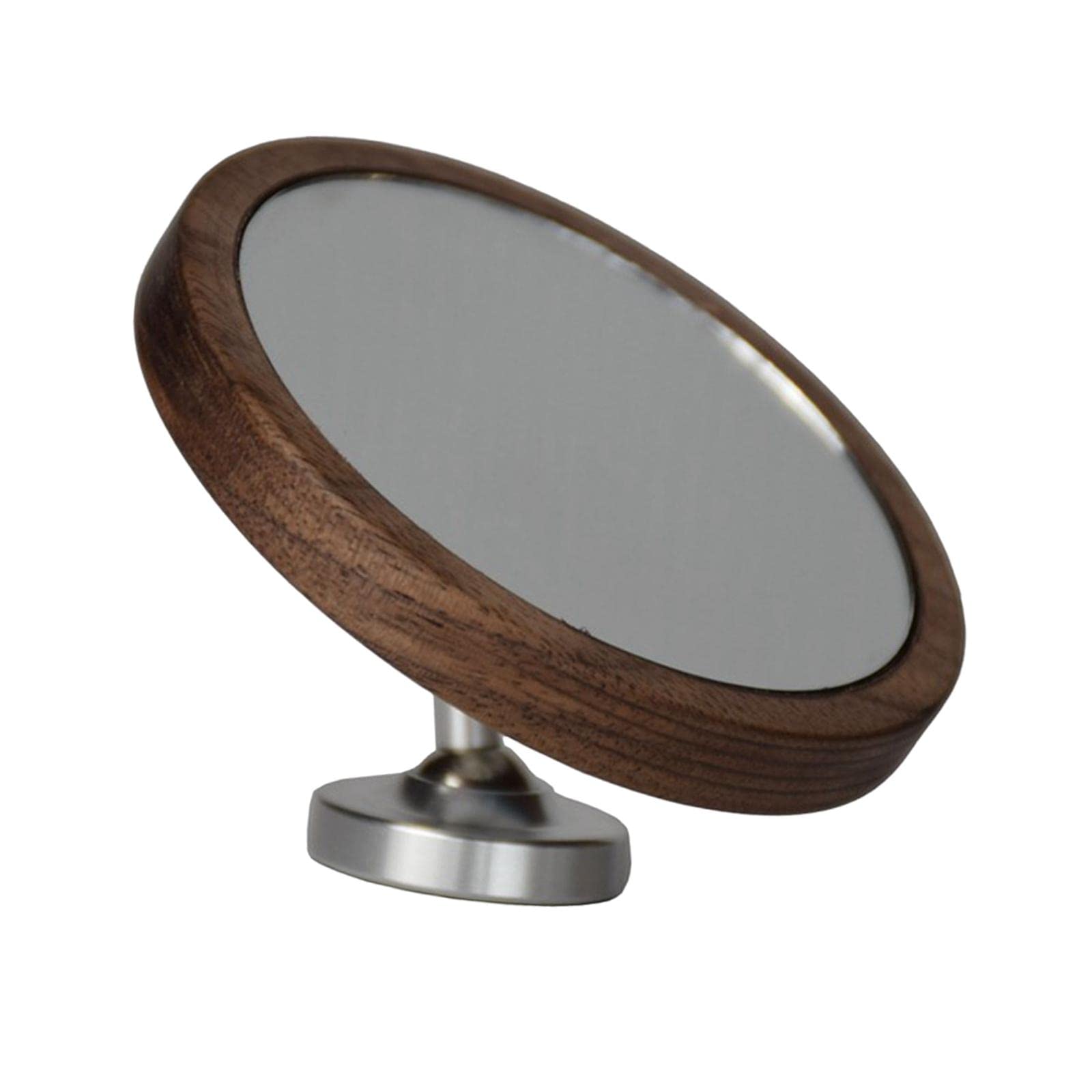 Bottomless Portafilter Mirror - Swivel Angle Adjustable, Walnut Espresso Finish for Flow Rate Observation - Perfect for Baristas & Home Coffee Brewing