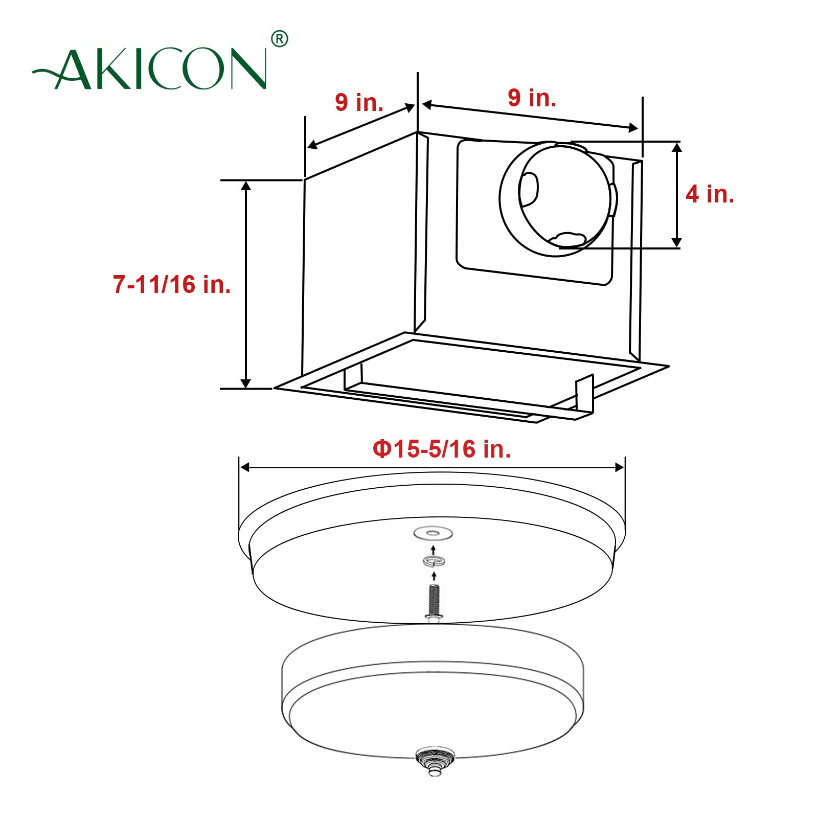 Ultra Quiet Bathroom Exhaust Fan with LED Light & Nightlight - 110CFM Ventilation, 1.5 Sone, Bronze Finish - 3 Year Warranty - Perfect for Home Bathrooms, Basements & Laundry Rooms