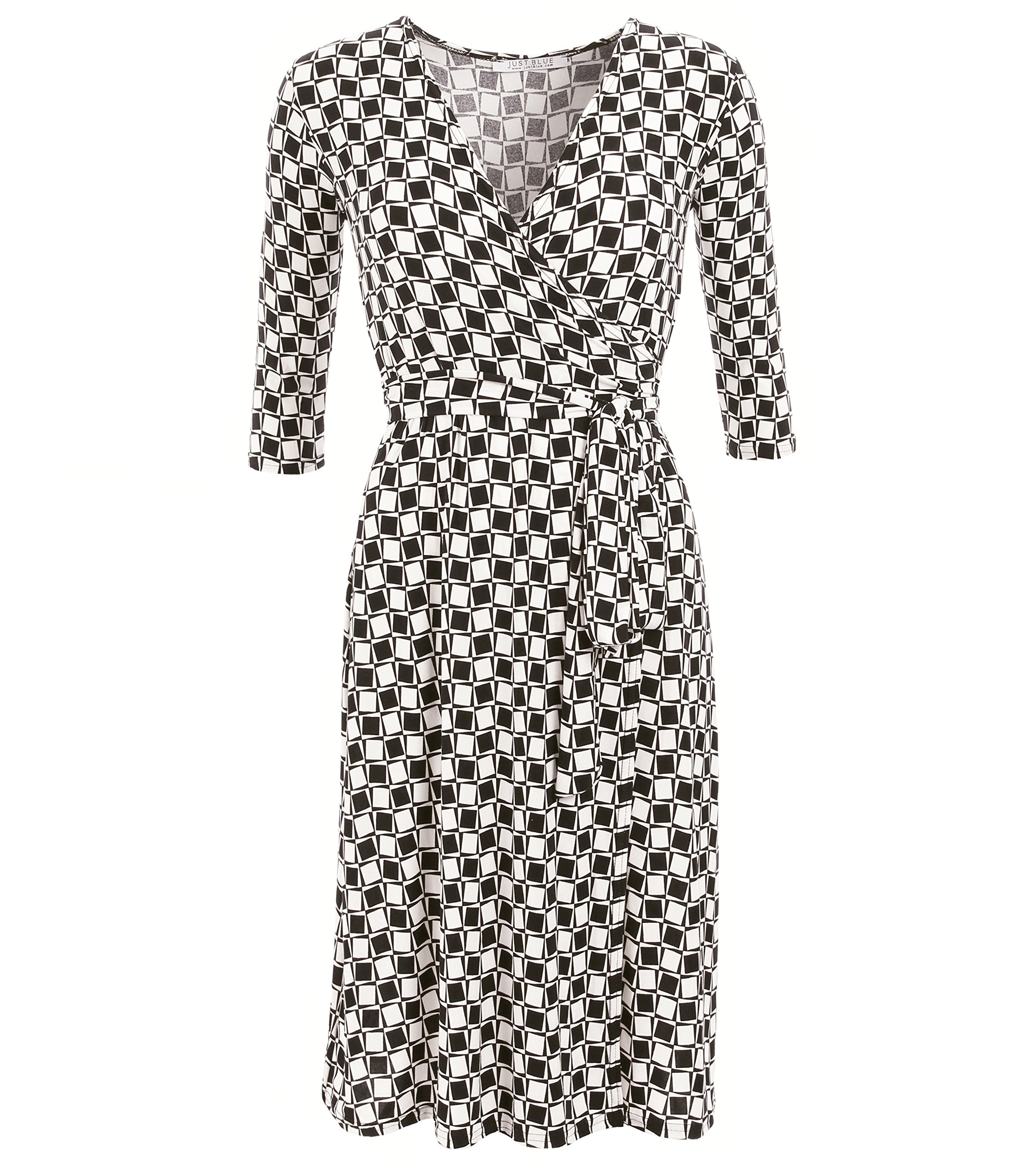 Blue Banana Print Wrap Dress for Women - Beach & Party Wear