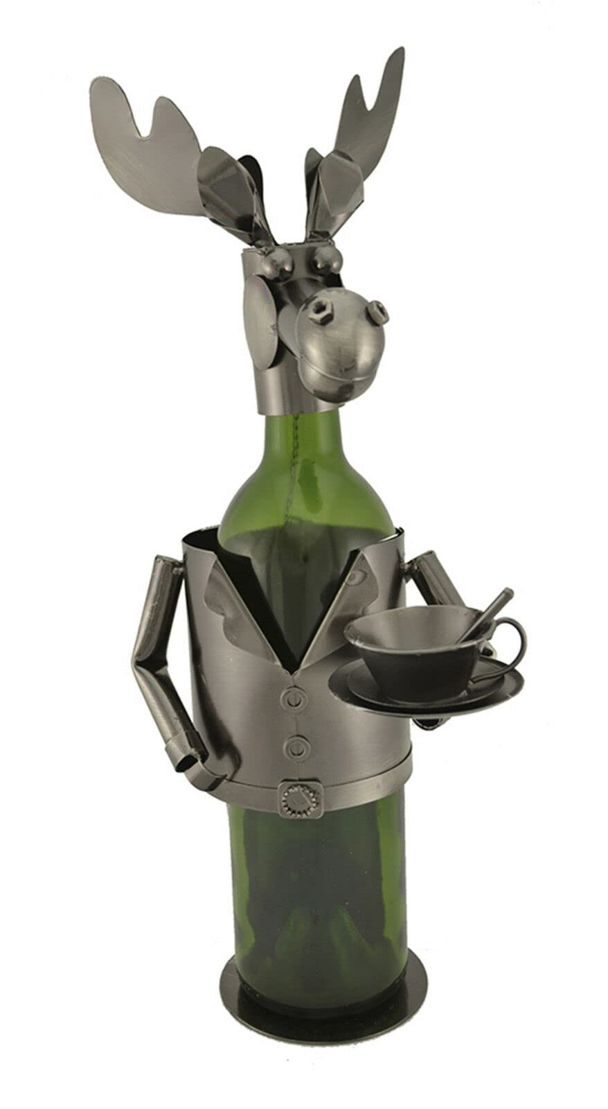 Premium Moose Waiter Wine Bottle Holder - Unique Decorative Wine Stand for Kitchen, Bar & Dining Room - Perfect Gift for Wine Lovers & Home Decor