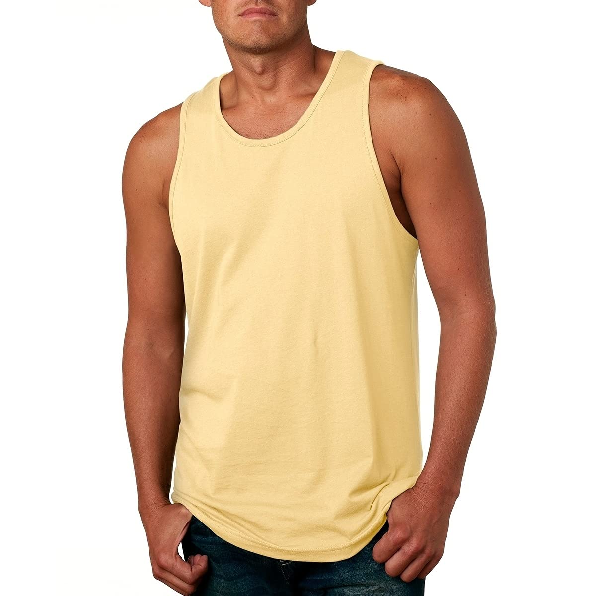 Next Level Premium Jersey Tank for Men - Soft & Comfortable Muscle Tee (Style 3633) - Gym, Workout & Casual Wear
