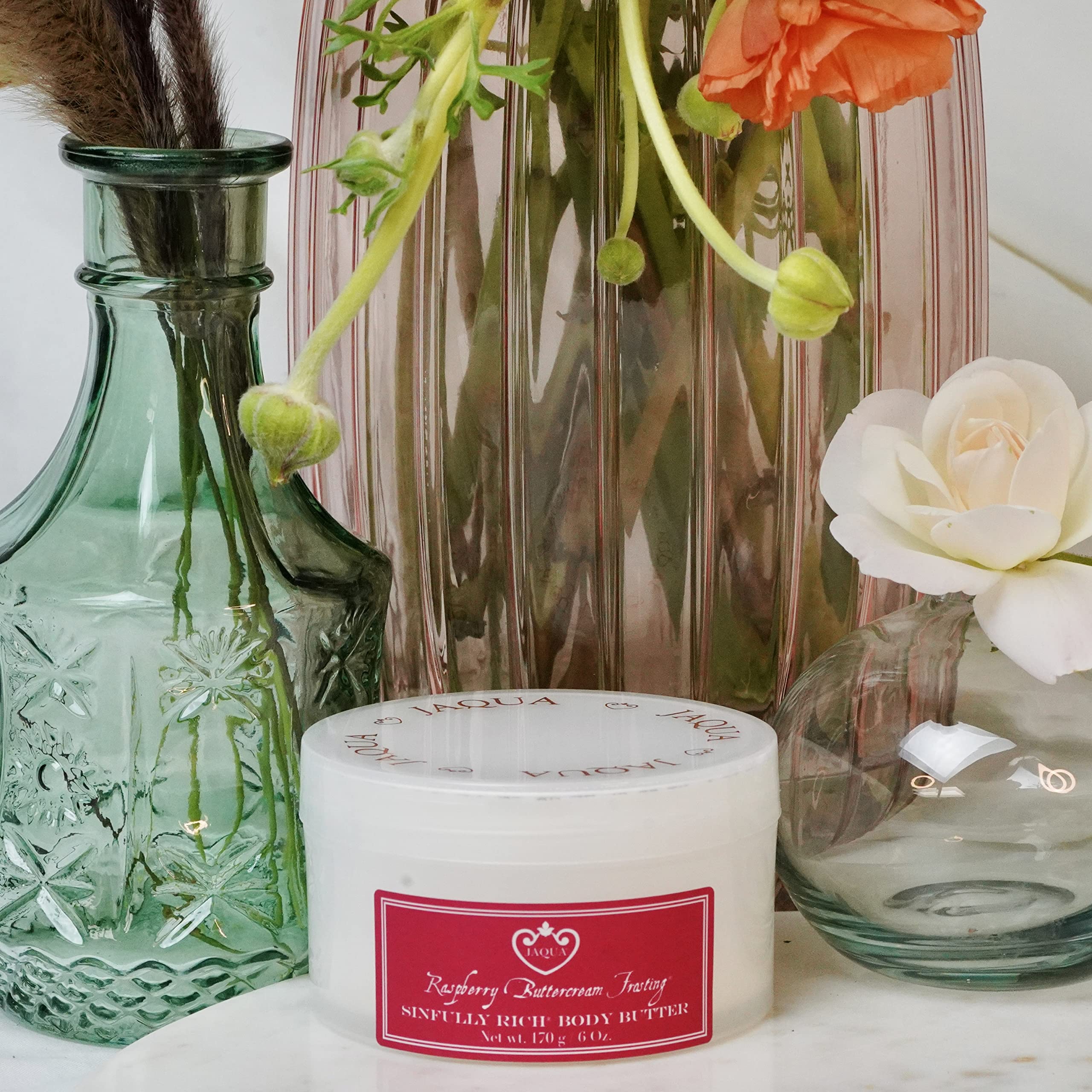 Shea Butter Body Cream - Raspberry Buttercream Frosting Scented Moisturizer for Dry Skin | Hydrating Hand & Body Lotion for Women & Men | Perfect for Winter Care & Daily Use