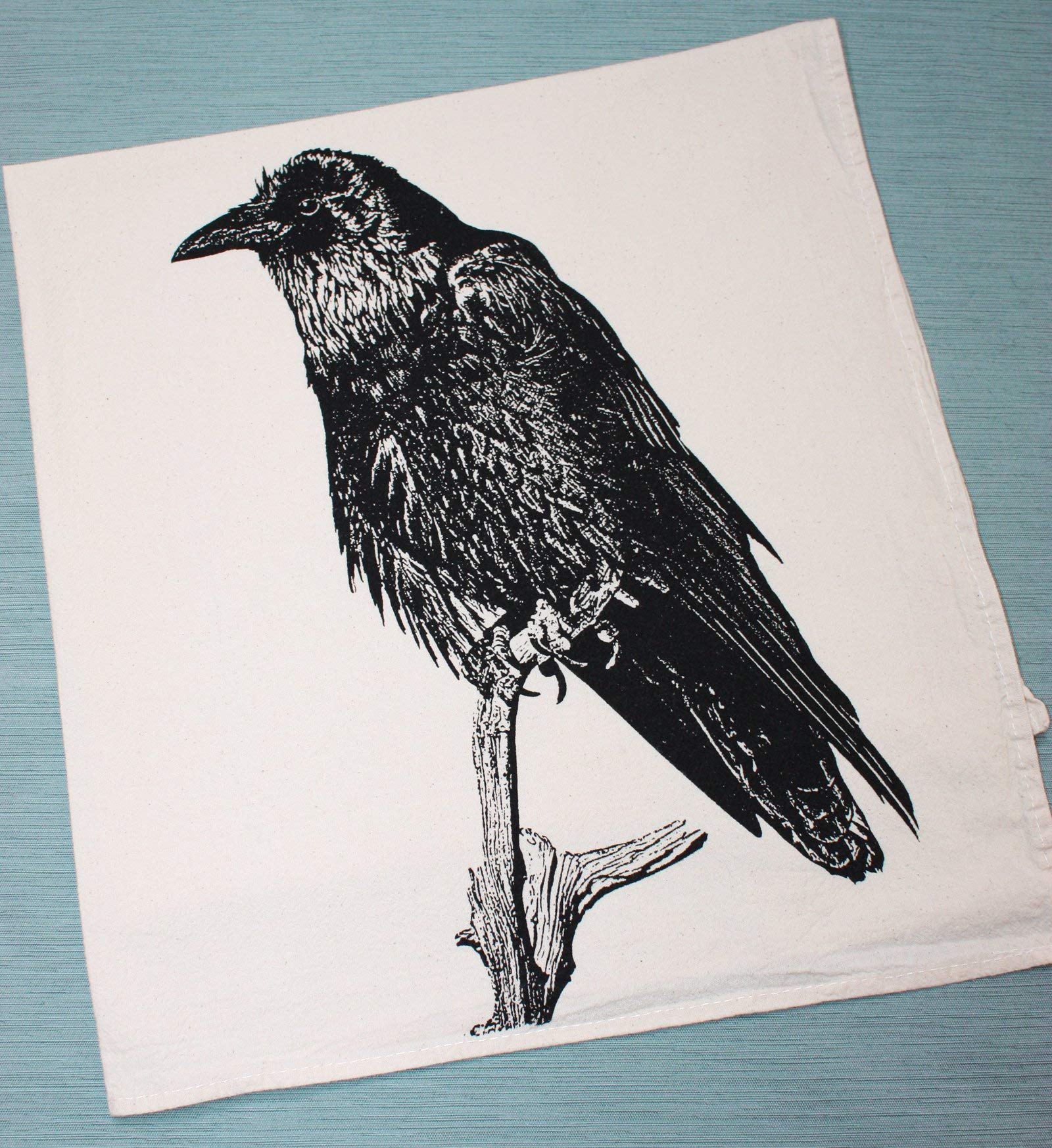 Raven & Crow Tea Towels - Premium Hand Printed Flour Sack Kitchen Towels for Drying Dishes, Decor & Gift Giving