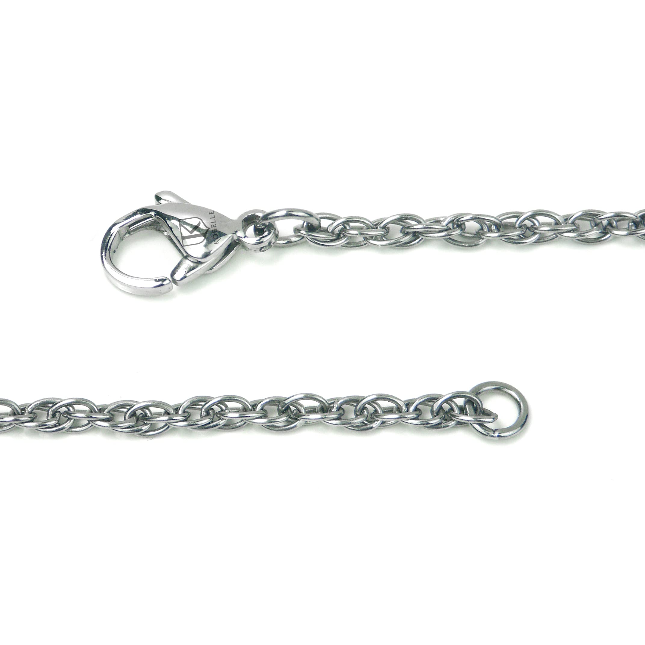 True Titanium 2.5MM Rope Necklace Chain for Men & Women - Durable Hypoallergenic Jewelry for Everyday Wear, Gifts & Special Occasions