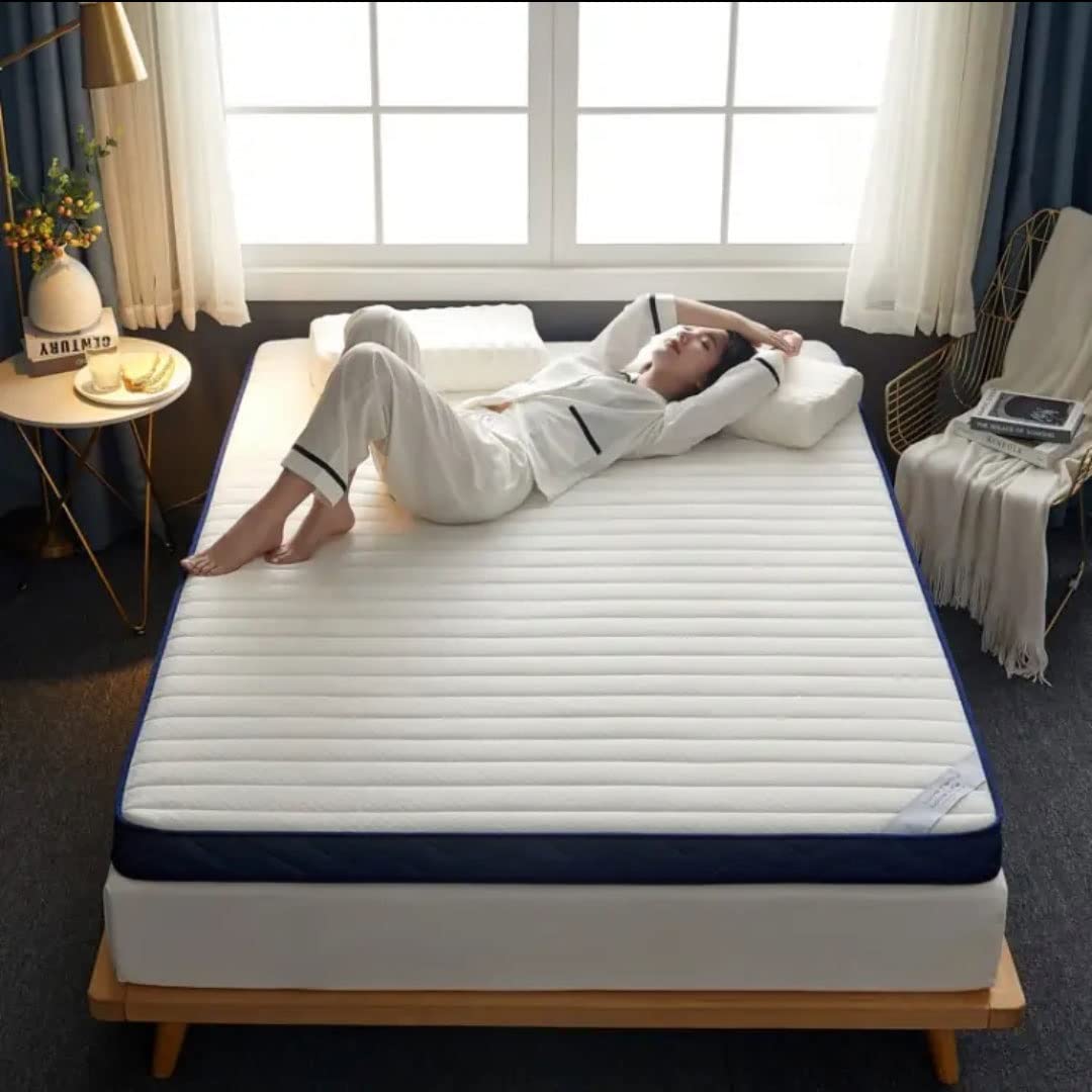 zyhfcfff-sd Single Mattress - Soft Knitted Fabric, Medium Firm Support, 6cm Thick Over Mattress for Double/King Size Beds | Perfect for Guest Rooms, Dorms & Temporary Sleeping Solutions