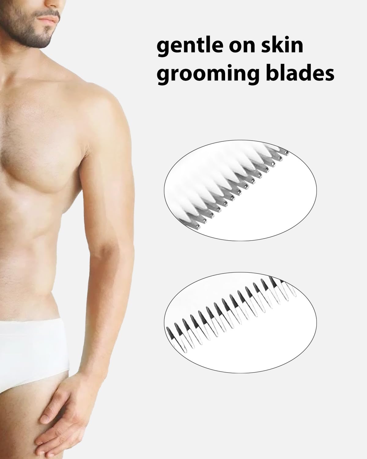 2 Pack Replacement Blades for Manscaped Kit - Compatible with Manscaped 4.0/3.0/2.0 Groin & Body Hair Trimmer (Not for Lawn Mower 5.0) - Includes 2 Cleaning Brushes - Perfect for Precise Grooming & Personal Hygiene Care